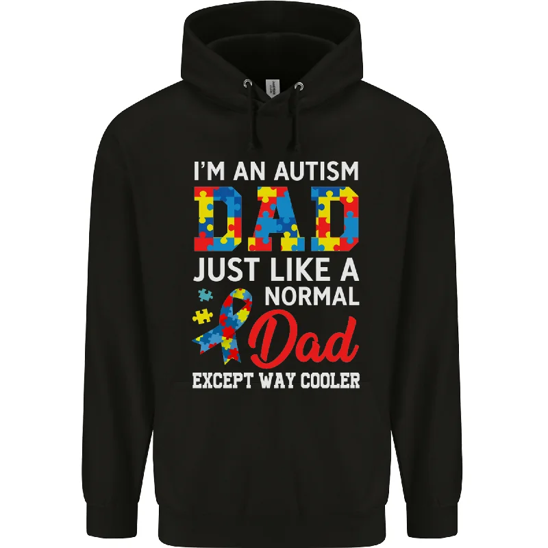 Autism Dad Autistic Fathers Day ASD Mens 80% Cotton Hoodie Hoodie with Hem Drawcord Adjustable Customizable Autism Dad Autistic Fathers Day ASD Mens 80% Cotton Hoodie Hoodie with Hem Drawcord Adjustable Customizable