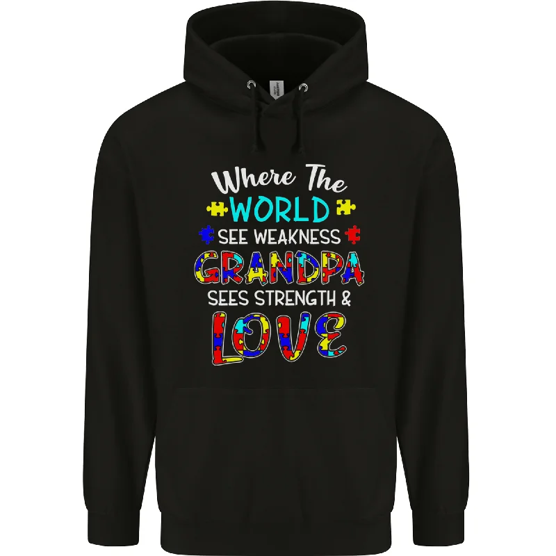 Autism Grandpa Sees Love Strength Autistic Mens 80% Cotton Hoodie Hoodie with Raw Hem Edgy Unfinished Autism Grandpa Sees Love Strength Autistic Mens 80% Cotton Hoodie Hoodie with Raw Hem Edgy Unfinished