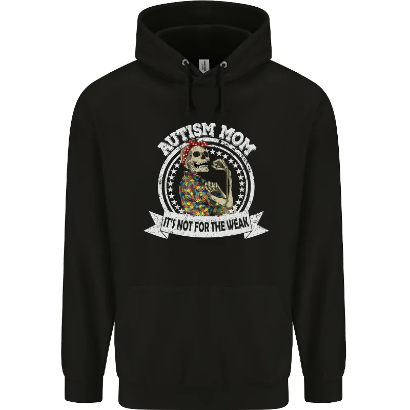 Autism Mom Its Not for the Weak Autistic Mens 80% Cotton Hoodie Hoodie with Metallic Shiny Futuristic Autism Mom Its Not for the Weak Autistic Mens 80% Cotton Hoodie Hoodie with Metallic Shiny Futuristic