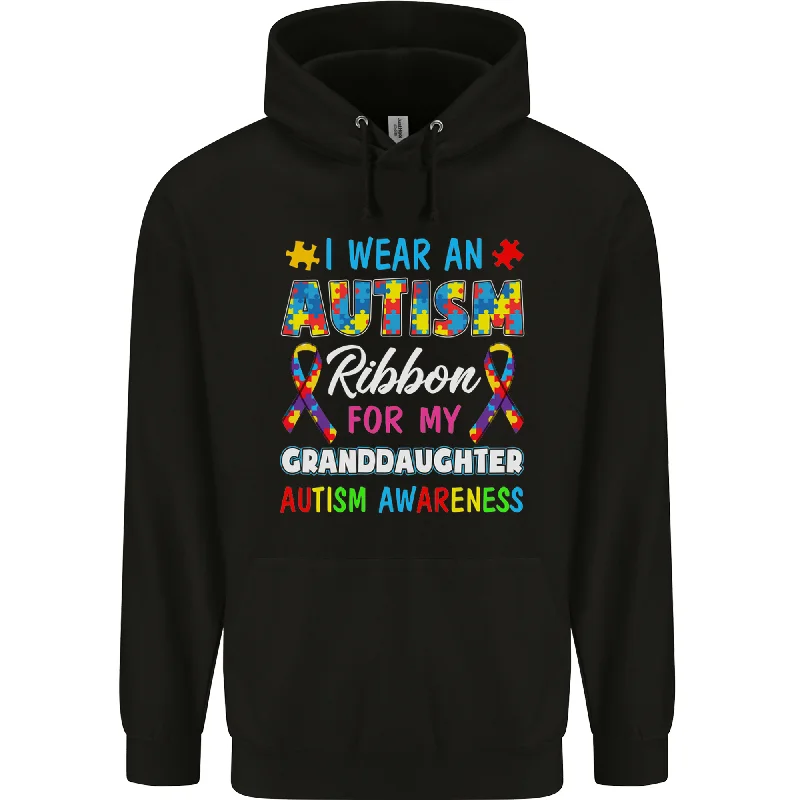 Autism Ribbon For My Granddaughter Autistic Mens 80% Cotton Hoodie Hoodie Crop Top Short Trendy Autism Ribbon For My Granddaughter Autistic Mens 80% Cotton Hoodie Hoodie Crop Top Short Trendy