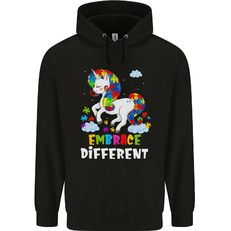 Autism Unicorn Embrace Different Autistic Mens 80% Cotton Hoodie Hoodie with Lace Feminine Delicate Autism Unicorn Embrace Different Autistic Mens 80% Cotton Hoodie Hoodie with Lace Feminine Delicate
