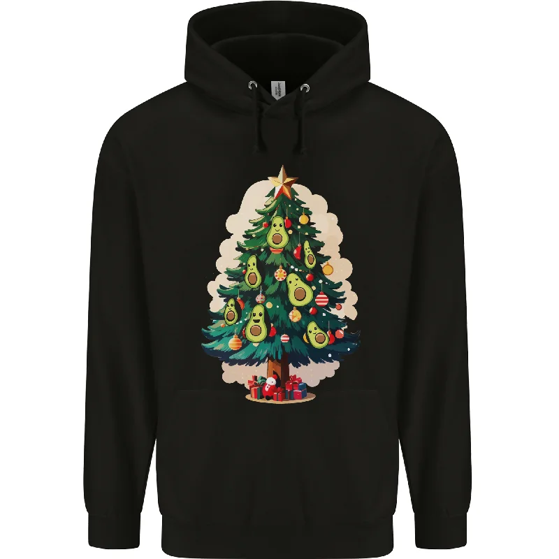 Avocado Christmas Tree Xmas Mens 80% Cotton Hoodie Hoodie with Double Zipper Versatile Adjustable Avocado Christmas Tree Xmas Mens 80% Cotton Hoodie Hoodie with Double Zipper Versatile Adjustable