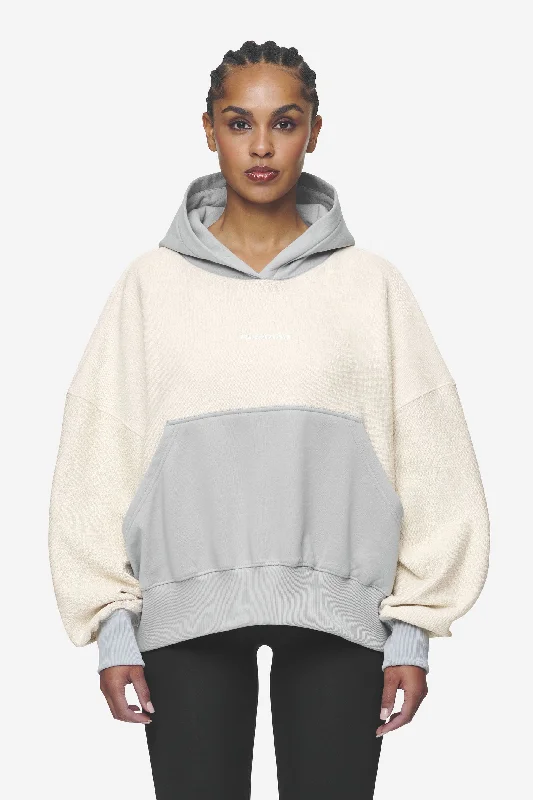 Estela Inside-Out Oversized Hoodie Coast Sand Sky Grey Hoodie with Earth Tones Natural Calm Estela Inside-Out Oversized Hoodie Coast Sand Sky Grey Hoodie with Earth Tones Natural Calm