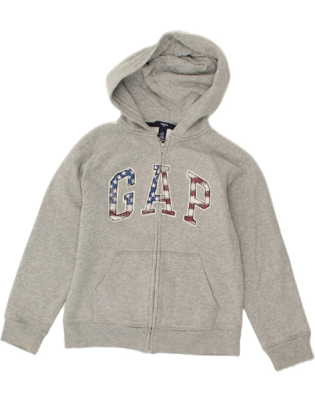GAP Boys Graphic Zip Hoodie Sweater 8-9 Years Grey Cotton Hooded Sweatshirt Casual Wear Street Style GAP Boys Graphic Zip Hoodie Sweater 8-9 Years Grey Cotton Hooded Sweatshirt Casual Wear Street Style
