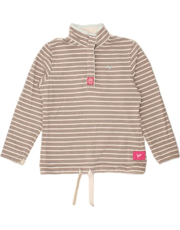 JOULES Womens Classic Fit Button Neck Sweatshirt Jumper UK 12 Medium Brown Hoodie with Elastic Waist Stretchable Comfortable JOULES Womens Classic Fit Button Neck Sweatshirt Jumper UK 12 Medium Brown Hoodie with Elastic Waist Stretchable Comfortable