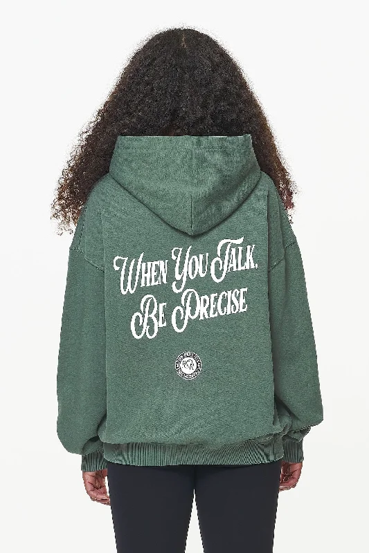 Lydney Oversized Hoodie Vintage Washed Garden Green Hoodie with Puffed Sleeves Voluminous Trendy Lydney Oversized Hoodie Vintage Washed Garden Green Hoodie with Puffed Sleeves Voluminous Trendy