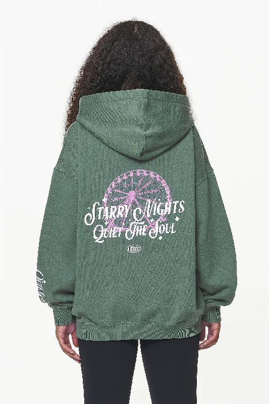 Mall Oversized Hoodie Vintage Washed Garden Green Hoodie with High-Low Hem Asymmetrical Trendy Mall Oversized Hoodie Vintage Washed Garden Green Hoodie with High-Low Hem Asymmetrical Trendy