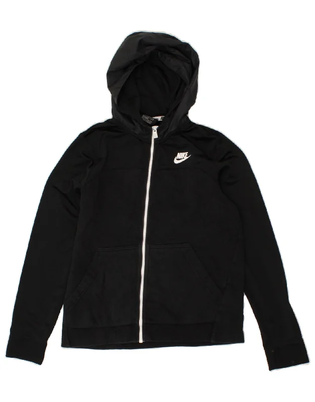 NIKE Boys Graphic Zip Hoodie Sweater 12-13 Years Large Black Cotton Hoodie with Oversized Fit Loose Comfortable NIKE Boys Graphic Zip Hoodie Sweater 12-13 Years Large Black Cotton Hoodie with Oversized Fit Loose Comfortable