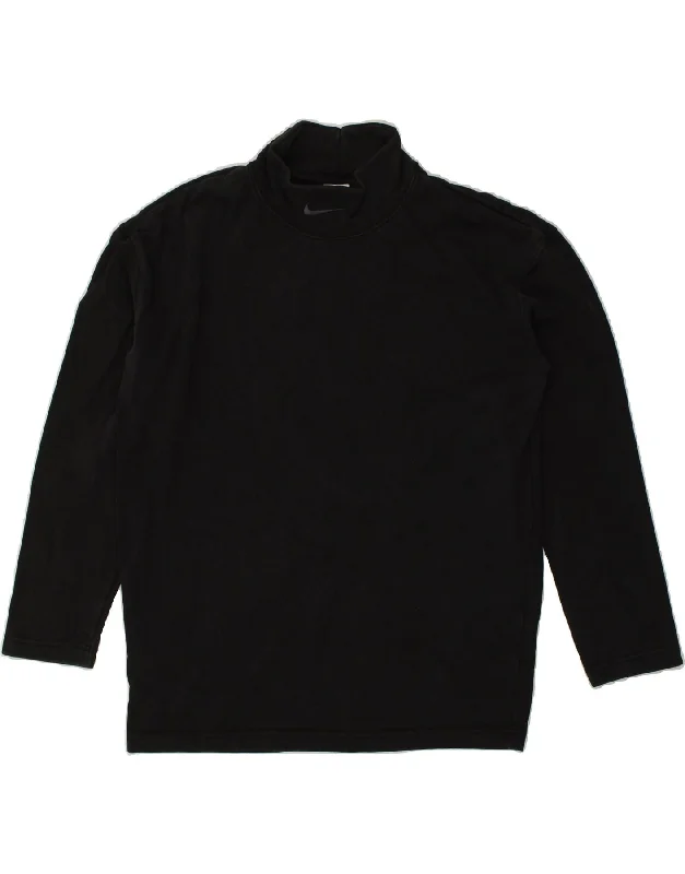 NIKE Mens Sweatshirt Jumper Small Black Cotton Hoodie with Set-In Sleeves Structured Classic NIKE Mens Sweatshirt Jumper Small Black Cotton Hoodie with Set-In Sleeves Structured Classic
