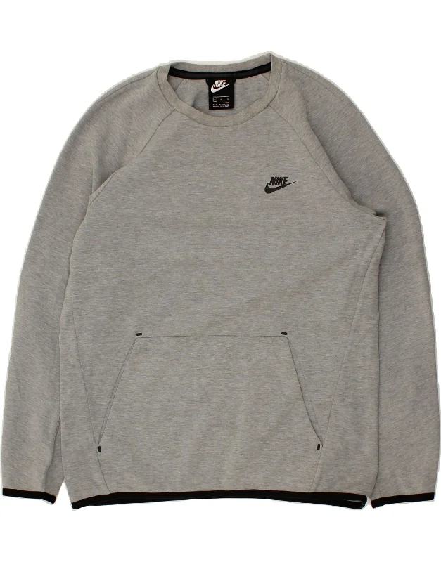 NIKE Mens Sweatshirt Jumper Small Grey Cotton Hoodie with Rhinestones Sparkly Elegant NIKE Mens Sweatshirt Jumper Small Grey Cotton Hoodie with Rhinestones Sparkly Elegant