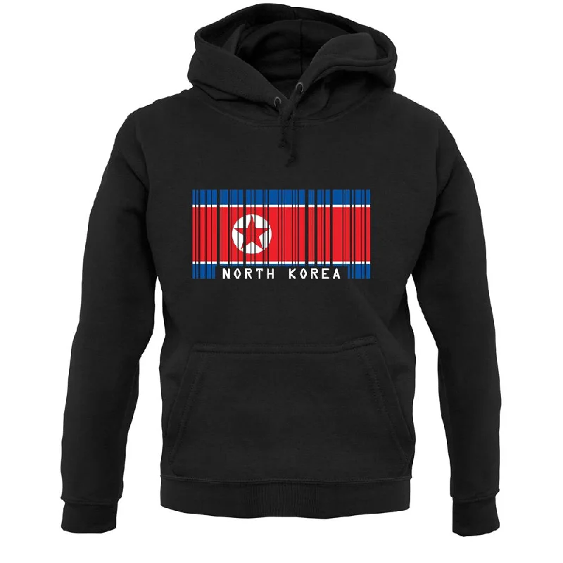 North Korea Barcode Style Flag Unisex Hoodie Hoodie with Full-Zip Functional Layering North Korea Barcode Style Flag Unisex Hoodie Hoodie with Full-Zip Functional Layering