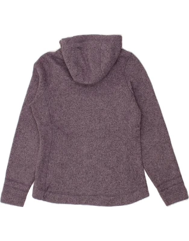 THE NORTH FACE Womens Hoodie Jumper UK 10 Small Purple Flecked Polyester Hoodie with Mesh Breathable Sporty THE NORTH FACE Womens Hoodie Jumper UK 10 Small Purple Flecked Polyester Hoodie with Mesh Breathable Sporty