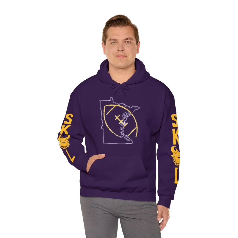 Unisex Heavy Blend™ Hooded Sweatshirt - MN State Football + Original (Sleeves) Hoodie with Puffed Sleeves Voluminous Trendy Unisex Heavy Blend™ Hooded Sweatshirt - MN State Football + Original (Sleeves) Hoodie with Puffed Sleeves Voluminous Trendy