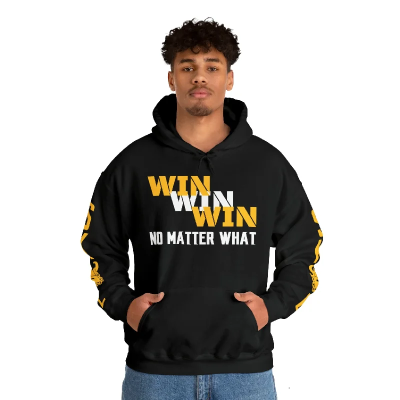 Unisex Heavy Blend™ Hooded Sweatshirt - No Matter What + Original (Sleeves) Hoodie with Mock Neck Collared Structured Unisex Heavy Blend™ Hooded Sweatshirt - No Matter What + Original (Sleeves) Hoodie with Mock Neck Collared Structured