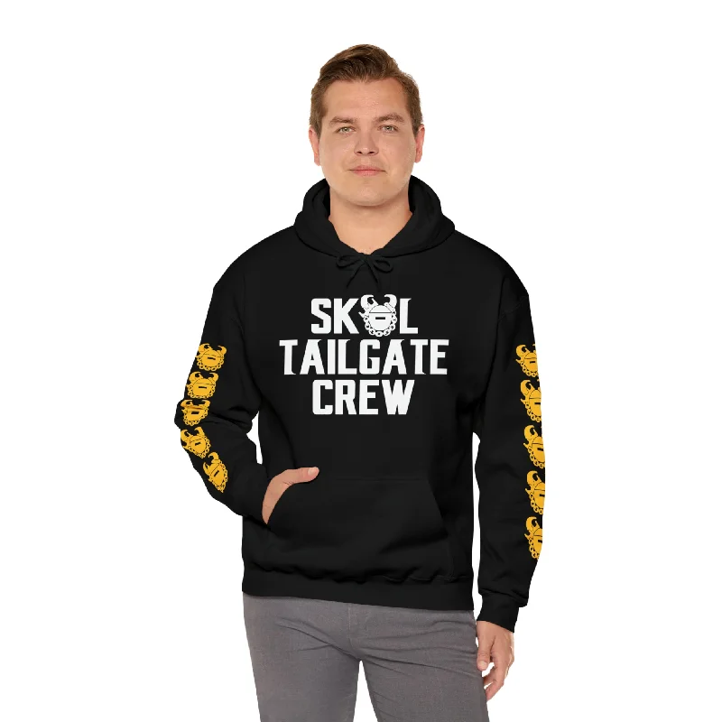 Unisex Heavy Blendâ„¢ Hooded Sweatshirt - Tailgate Crew + Game Day Helmet (Sleeves) Hoodie with Ribbed Hem Stretchable Secure Unisex Heavy Blendâ„¢ Hooded Sweatshirt - Tailgate Crew + Game Day Helmet (Sleeves) Hoodie with Ribbed Hem Stretchable Secure