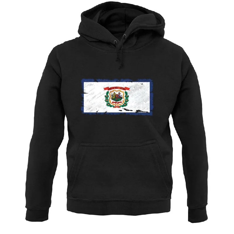 West Virginia Grunge Style Flag Unisex Hoodie Hoodie with Oversized Fit Loose Comfortable West Virginia Grunge Style Flag Unisex Hoodie Hoodie with Oversized Fit Loose Comfortable