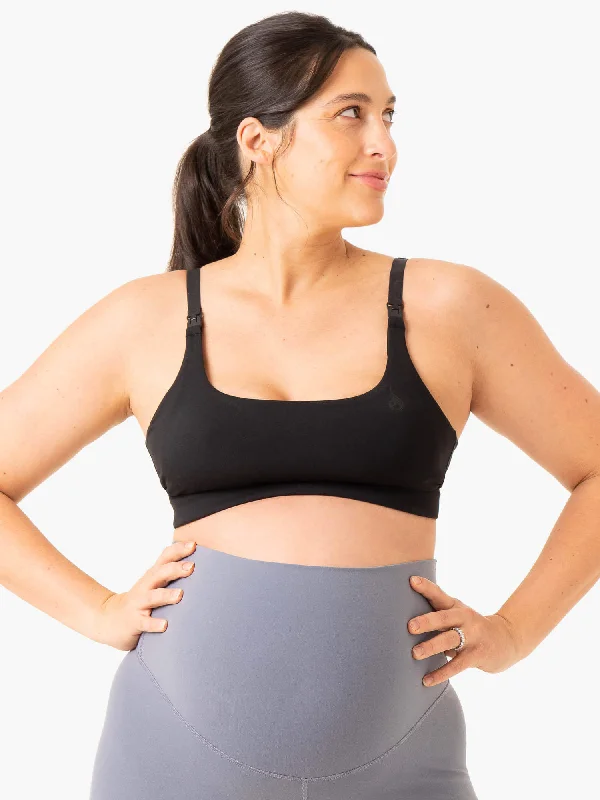 Active Bump Sports Bra - Black Sexy Mesh Bralette