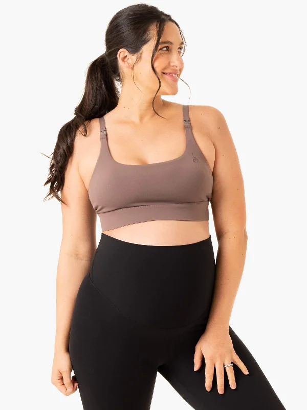 Active Bump Sports Bra - Chocolate Casual Bralette Set