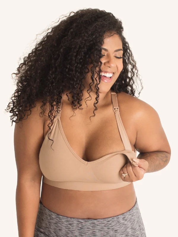 The Alyssa - Seamless Wirefree Nursing Bra Soft Cotton Bra