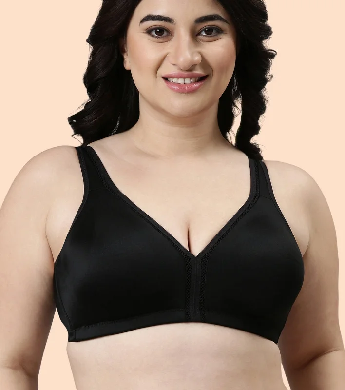 Plush Comfort Side Support Bra Soft Mesh Bra