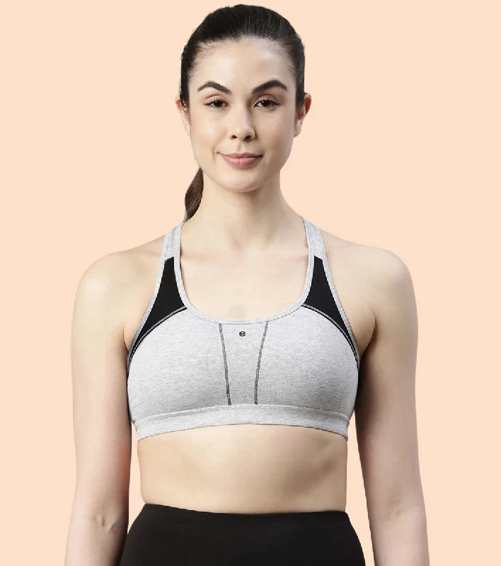 Racer Back Medium Impact Sports Bra with Removable Pads Lightly Padded Bra