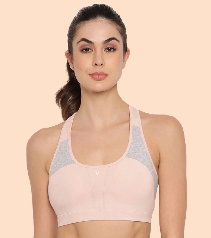 Racer Back Medium Impact Sports Bra with Removable Pads Wireless Push-Up Bra