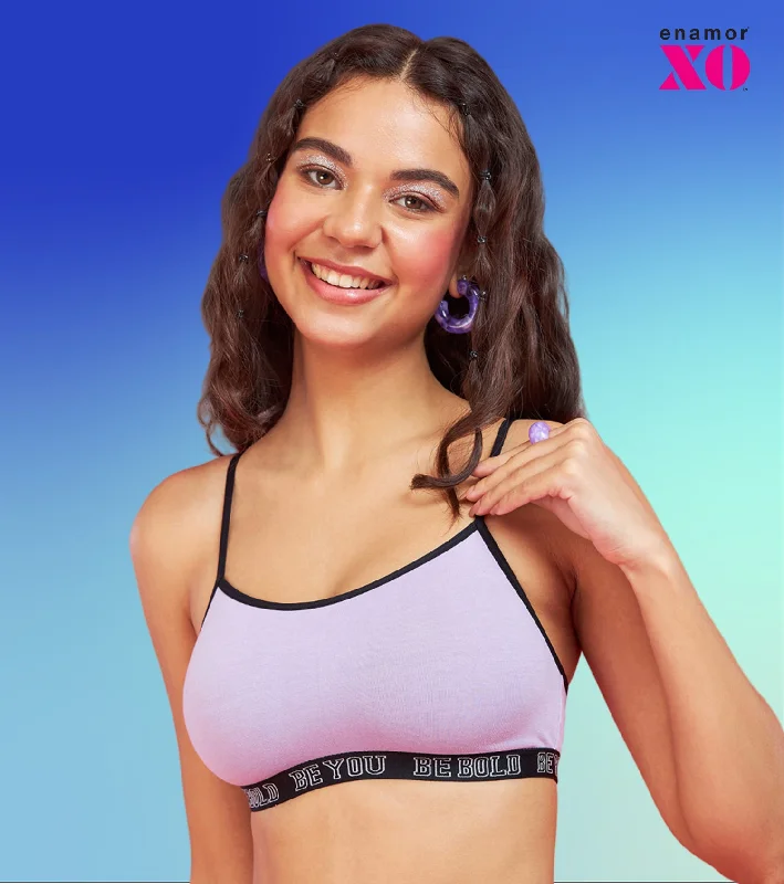 Enamor XO Lilac Non-Wired Non Padded Regular Bra - Baylish Push-Up Padded Bra