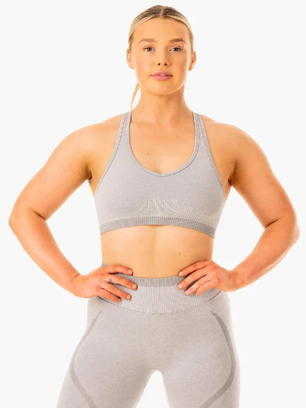 Excel Seamless Sports Bra - Grey Marl Wireless Lace Bra