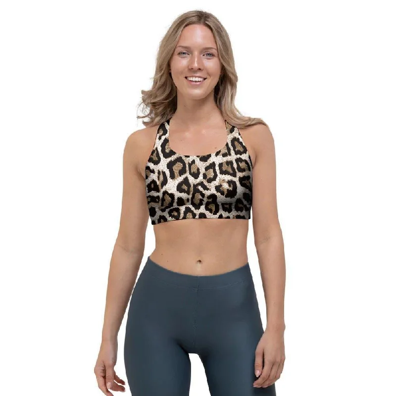 Leopard Sports Bra Minimalist Wireless Bra