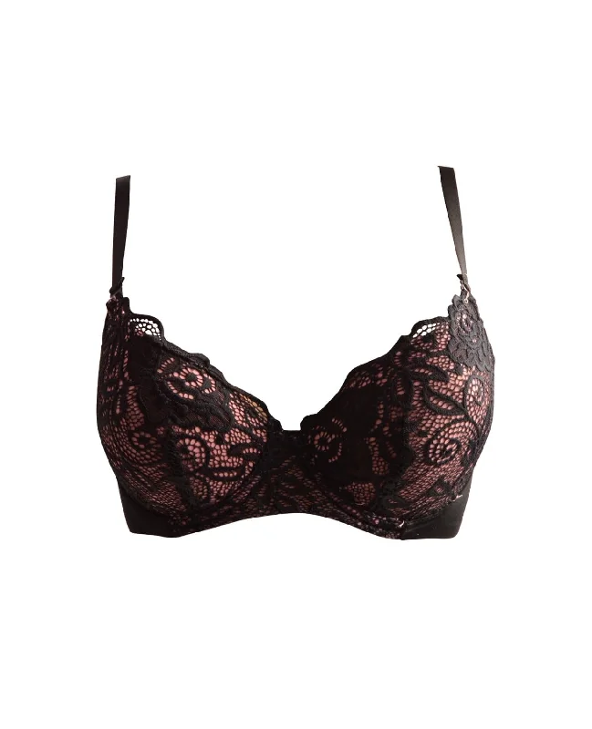 Lumie Contrasting Lace Bra Soft Stretch Bra