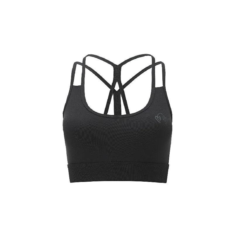 Rikke Sports Bra Ribbed Panel Chic Lace Bralette