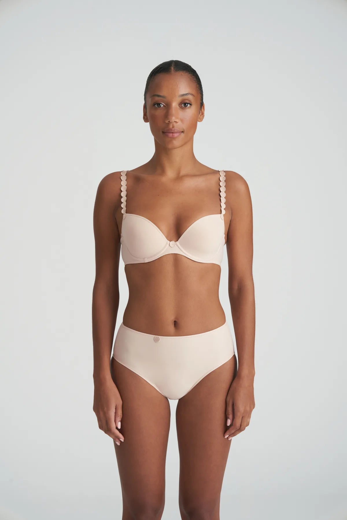 Tom Padded Plunge Bra In Caffe Latte - Marie Jo Light Padded Bra
