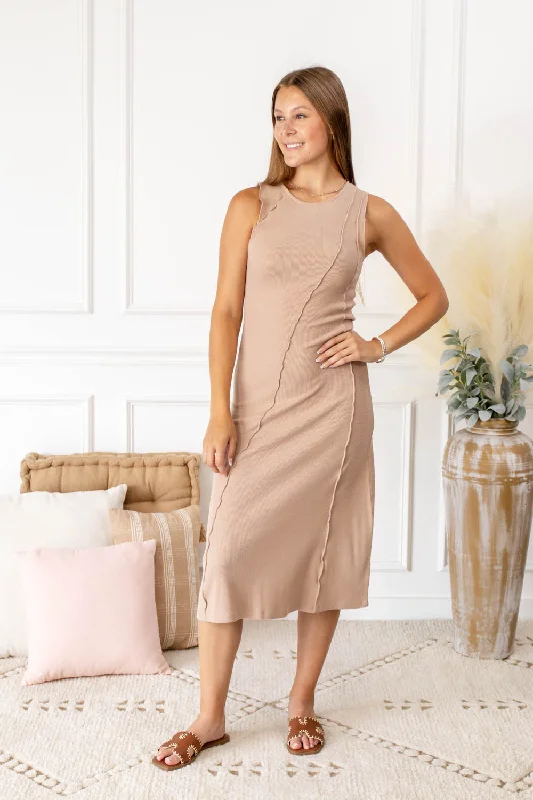 Cocktail Hour Rib Knit Maxi Dress Chic Button-Up Maxi Dress