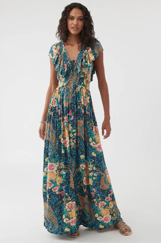 NOLEE MAXI DRESS Chic Summer Floral Maxi Dress