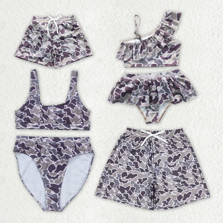 RTS Family Baby Girls Boys Sibling Camo Swim Wear Trunk Swimsuits Retro Swimwear Style RTS Family Baby Girls Boys Sibling Camo Swim Wear Trunk Swimsuits Retro Swimwear Style