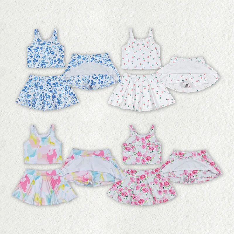 RTS NO MOQ Summer Girls Swimsuit Shorts Skirt Set Sun Protection Fabric Quick-Dry Swimsuit RTS NO MOQ Summer Girls Swimsuit Shorts Skirt Set Sun Protection Fabric Quick-Dry Swimsuit