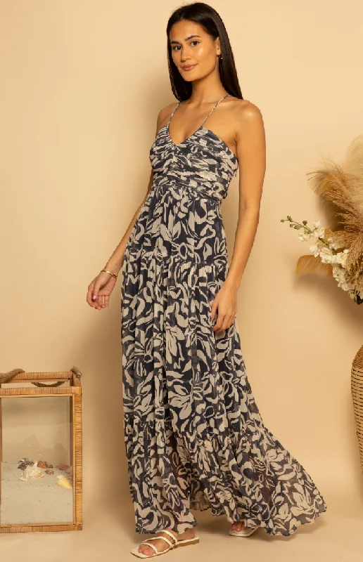 Shore Mallorca Maxi Dress - Atlantic Blooms Chic Button-Up Maxi Dress