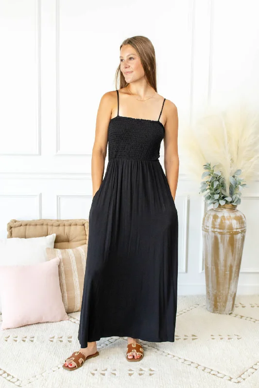 Twilight Serenade Empire Maxi Dress Comfortable Maxi Dress with Slits