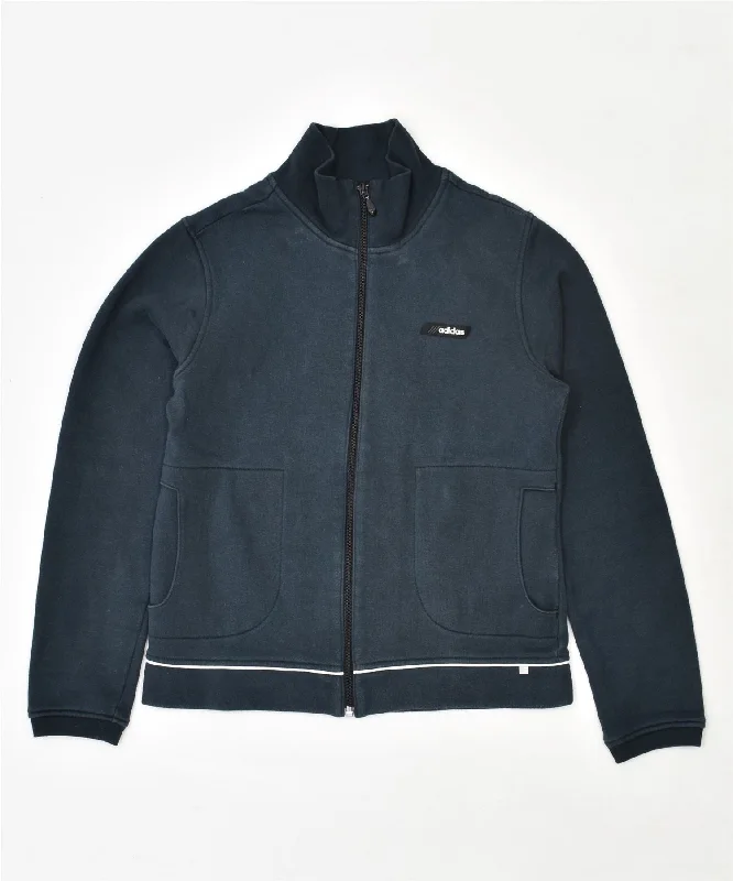 ADIDAS Womens Tracksuit Top Jacket UK 12 Medium Navy Blue Cotton Zippered Jacket Buttoned Jacket Snapped Jacket ADIDAS Womens Tracksuit Top Jacket UK 12 Medium Navy Blue Cotton Zippered Jacket Buttoned Jacket Snapped Jacket
