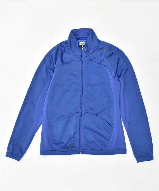 ASICS Womens Tracksuit Top Jacket UK 10 Small Blue Polyester Nylon Fabric Polyester Fabric Spandex Fabric ASICS Womens Tracksuit Top Jacket UK 10 Small Blue Polyester Nylon Fabric Polyester Fabric Spandex Fabric