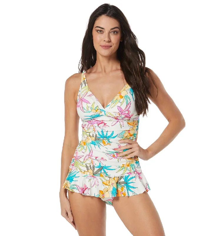 Beach House Women's Tropic Bloom Nellie Swim Dress Bold High-Cut Bikini