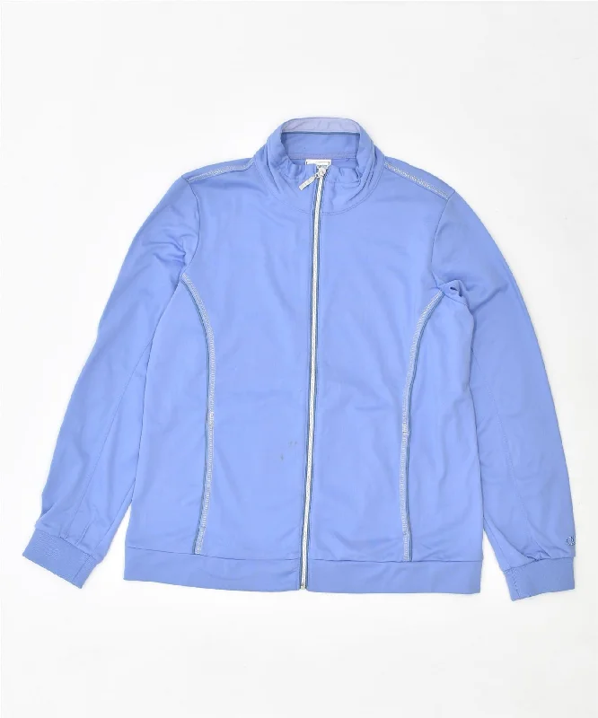 CHAMPION Womens Easy Fit Tracksuit Top Jacket UK 14 Medium Purple Welt Pockets Slit Pockets Flap Pockets CHAMPION Womens Easy Fit Tracksuit Top Jacket UK 14 Medium Purple Welt Pockets Slit Pockets Flap Pockets
