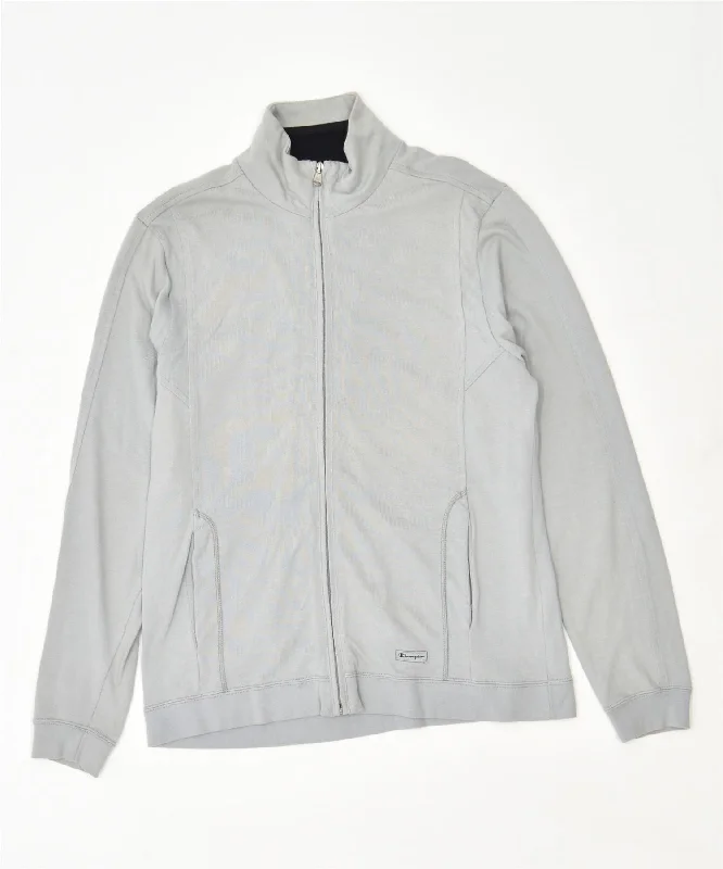CHAMPION Womens Tracksuit Top Jacket UK 14 Large Grey Cotton Faux Fur Jacket Real Fur Jacket Shearling Jacket CHAMPION Womens Tracksuit Top Jacket UK 14 Large Grey Cotton Faux Fur Jacket Real Fur Jacket Shearling Jacket