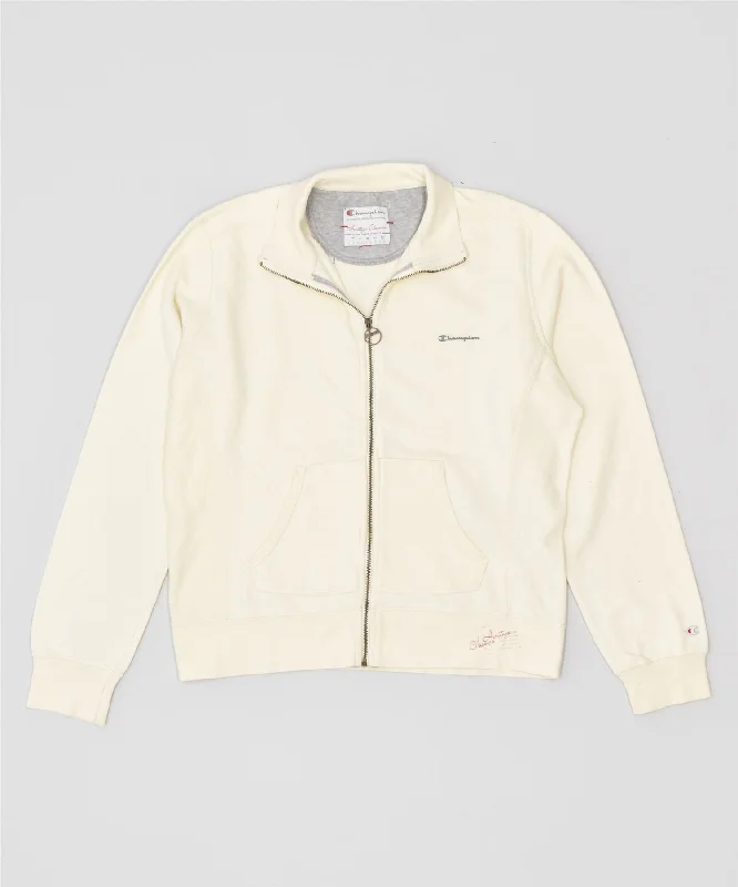 CHAMPION Womens Tracksuit Top Jacket UK 18 XL Off White Cotton Print Jacket Jacquard Jacket Patchwork Jacket CHAMPION Womens Tracksuit Top Jacket UK 18 XL Off White Cotton Print Jacket Jacquard Jacket Patchwork Jacket