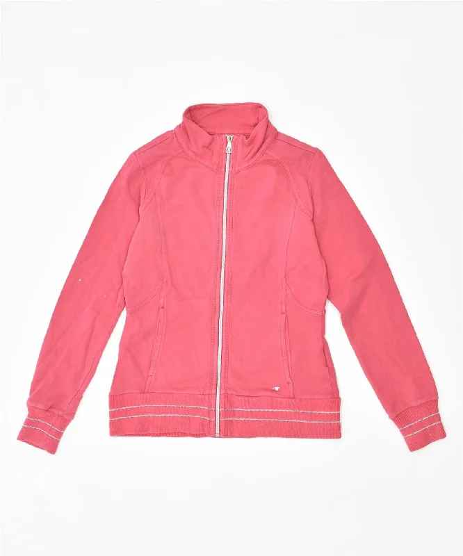 CHAMPION Womens Tracksuit Top Jacket UK 8 Small Pink Cotton Zippered Jacket Buttoned Jacket Snapped Jacket CHAMPION Womens Tracksuit Top Jacket UK 8 Small Pink Cotton Zippered Jacket Buttoned Jacket Snapped Jacket
