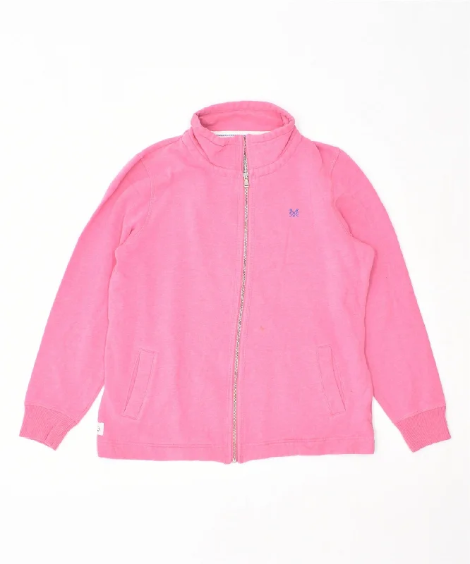CREW CLOTHING Womens Tracksuit Top Jacket US 12 Large Pink Cotton Jacket Blazer Coat CREW CLOTHING Womens Tracksuit Top Jacket US 12 Large Pink Cotton Jacket Blazer Coat