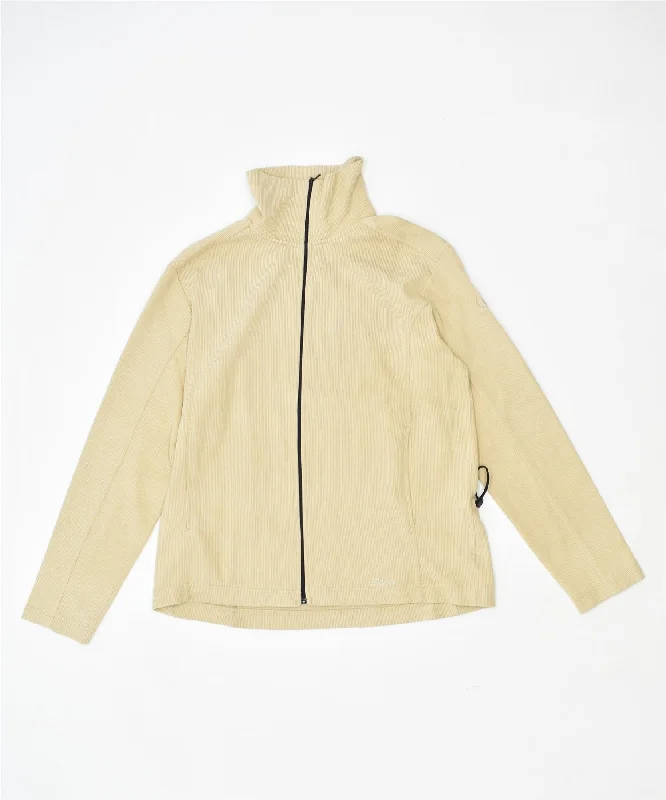DIADORA Womens Tracksuit Top Jacket UK 16 Large Beige Cotton Appliqued Jacket Beaded Jacket Sequined Jacket DIADORA Womens Tracksuit Top Jacket UK 16 Large Beige Cotton Appliqued Jacket Beaded Jacket Sequined Jacket