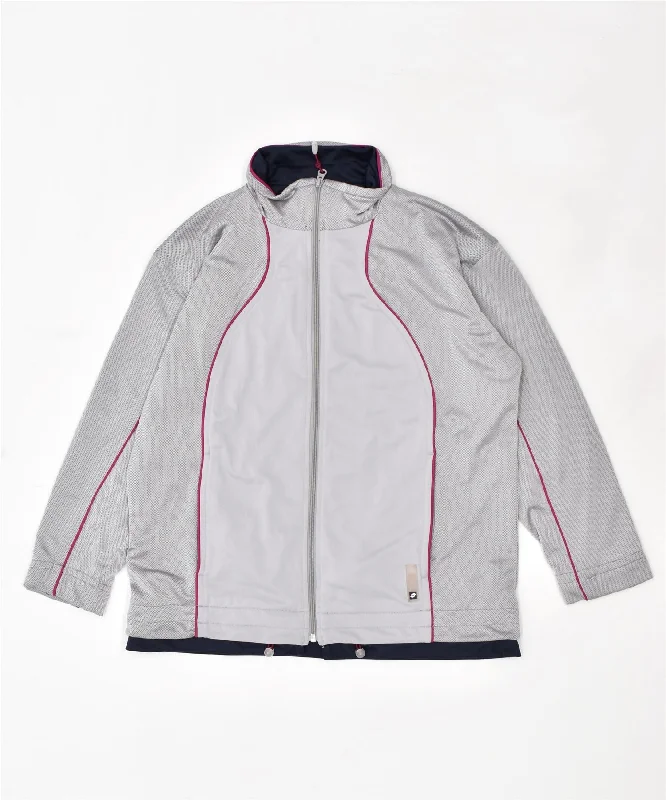LOTTO Womens Tracksuit Top Jacket UK 18 XL Grey Polyester Mesh Jacket Canvas Jacket Denim Jacket LOTTO Womens Tracksuit Top Jacket UK 18 XL Grey Polyester Mesh Jacket Canvas Jacket Denim Jacket