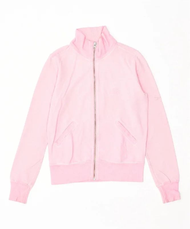 MELTIN' POT Womens Graphic Tracksuit Top Jacket UK 6 XS Pink Cotton Striped Jacket Polka Dot Jacket Floral Jacket MELTIN' POT Womens Graphic Tracksuit Top Jacket UK 6 XS Pink Cotton Striped Jacket Polka Dot Jacket Floral Jacket