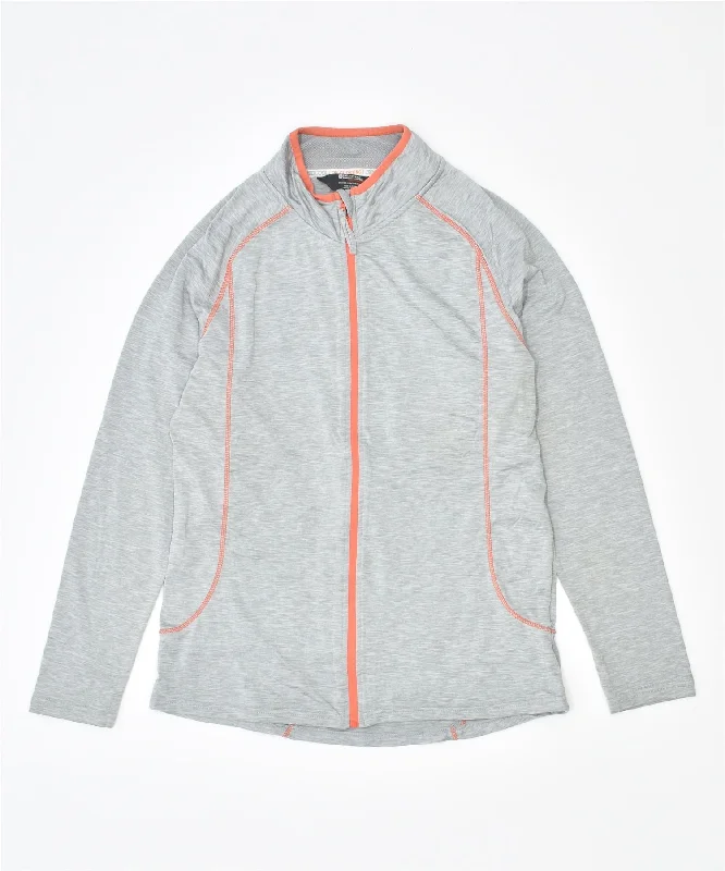 MOUNTAIN WAREHOUSE Womens Tracksuit Top Jacket UK 14 Large Grey Sports Front Pockets Side Pockets Patch Pockets MOUNTAIN WAREHOUSE Womens Tracksuit Top Jacket UK 14 Large Grey Sports Front Pockets Side Pockets Patch Pockets